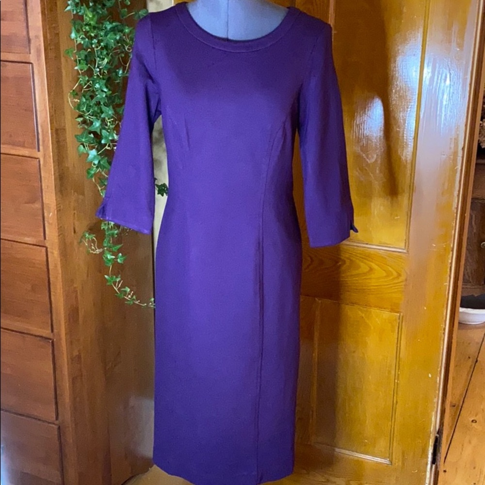 Pure Collection jewel purple sheath Dress